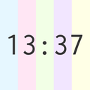 Pastel New Tab with a clock